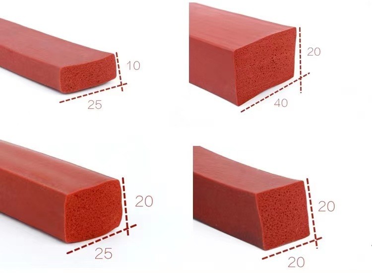 密封條矽膠發泡條 高溫海綿發泡條 白色扁條發泡